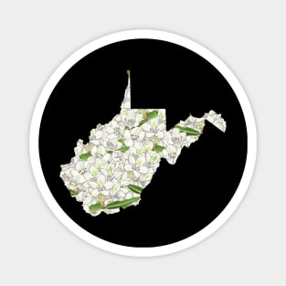 West Virginia in Flowers Magnet